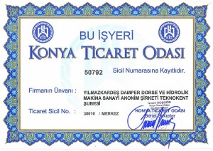 Ticaret Odası Belgesi